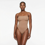 Body sculptant bustier beige pour ventre plat