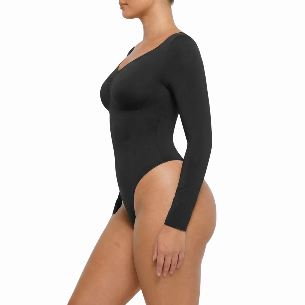 gaine manches longues silhouette sablier invisible