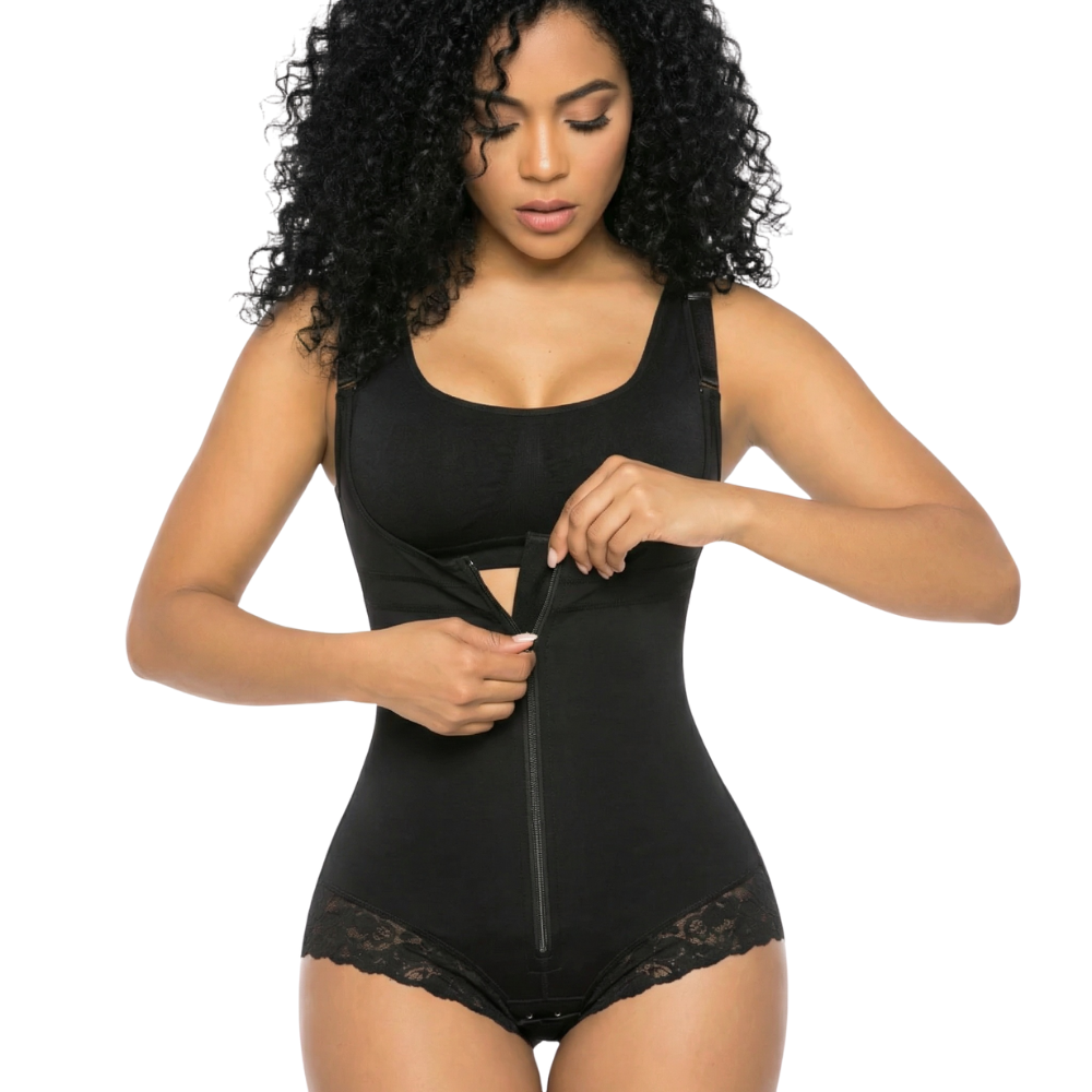 Gaine de maintien noir avec fermeture éclair pour un maintien postural optimal Gabmood.