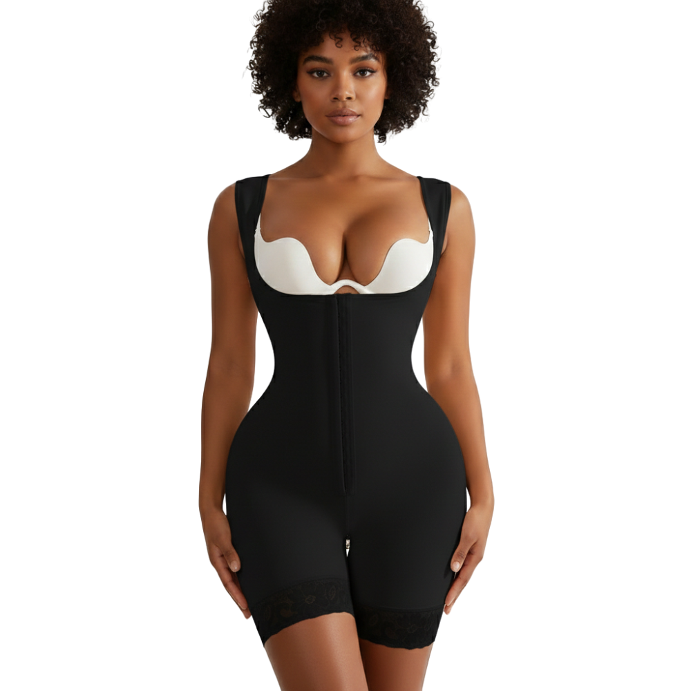 Gaine anti-roulement noire pour une silhouette structurée au quotidien Gabmood