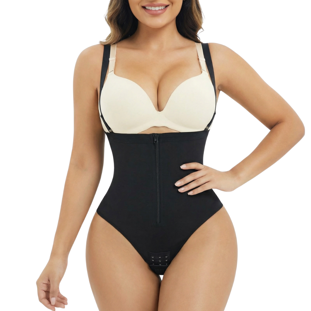 String gainant taille haute discret noir sous les vêtements les plus moulants