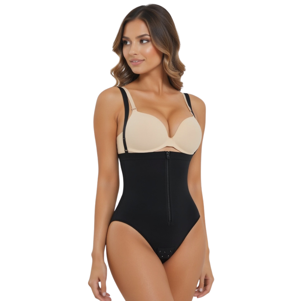 String sculptant sans couture noir en maille fine et maintien structuré Gabmood