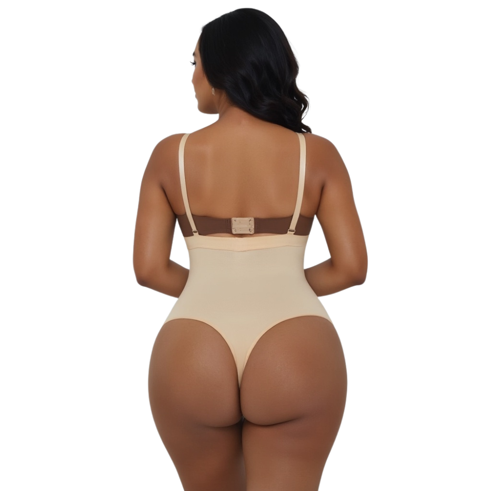 Lingerie sculptante  nude type string avec maintien abdominal renforcé