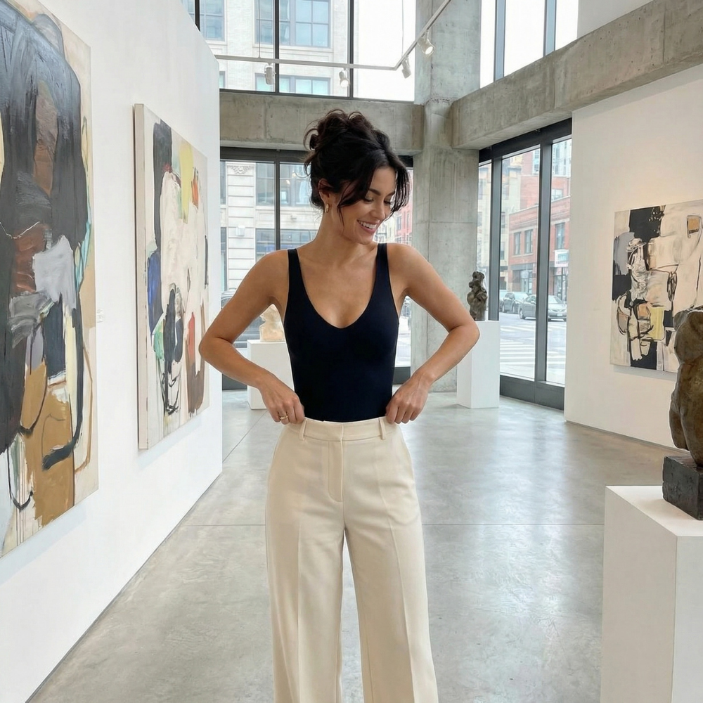 Silhouette lissée et naturelle avec le body sculptant string sans couture noir