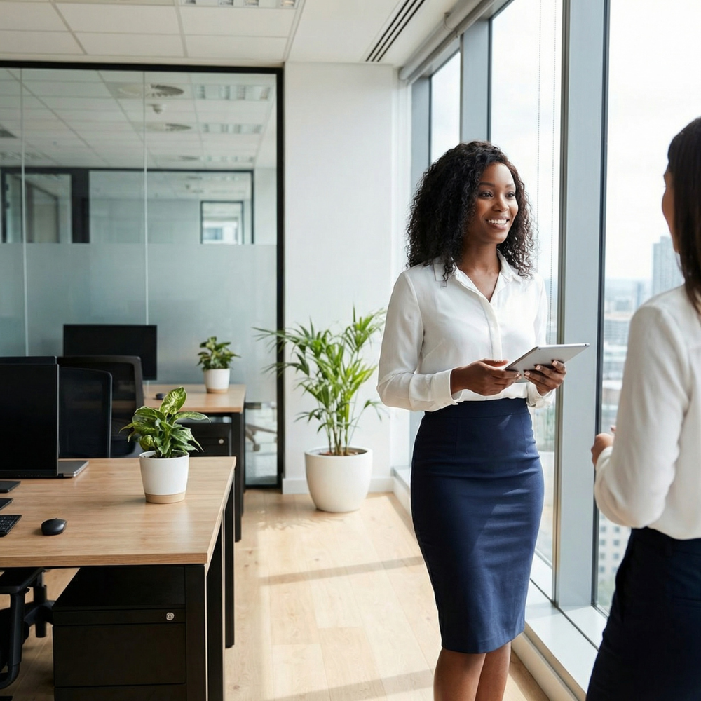 Gaine shorty mi-cuisse portée sous une jupe crayon professionnelle