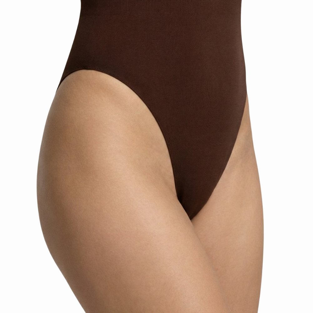 Gaine dos nu string invisible marron pour robe de mariée ou de soirée